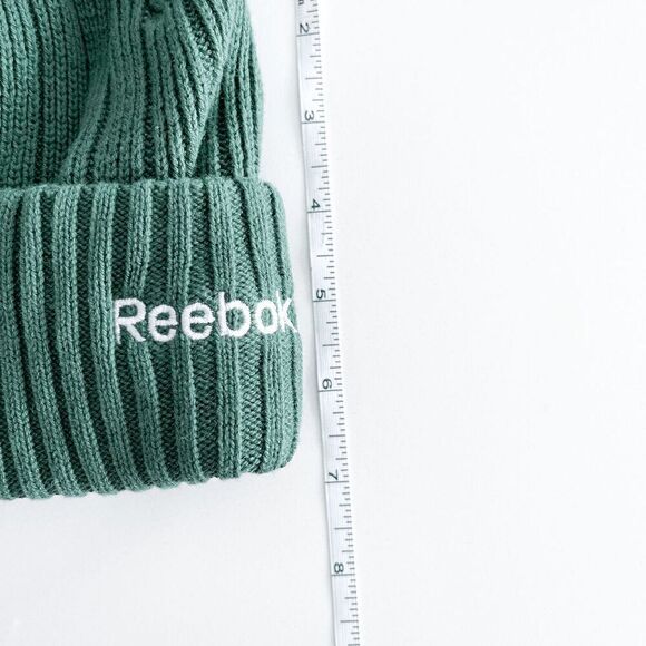 Reebok Unisex CFL Grey Cup Ribbed Cuff Classic Beanie Hat Green One Size - Picture 4 of 6